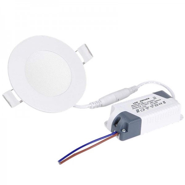 LEDUKY LED Panel Light 6W AC 85V-265V Warm White 3000K 600lm