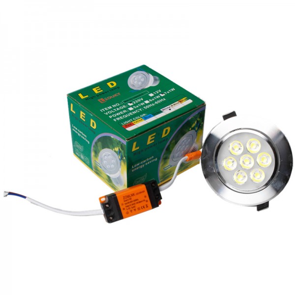 LEDUKY LED Recessed Lighting 7W AC 85V-265V Warm White 3000K 650lm